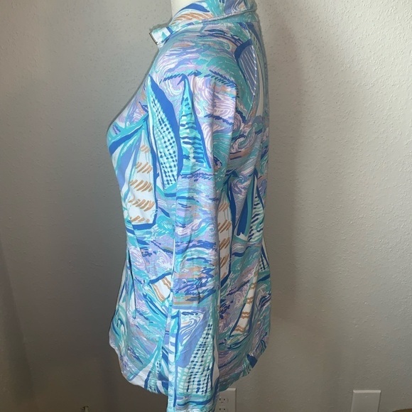 Lily Pulitzer Aboat Time Skipper Popover Blue Size XXS - Picture 3 of 6